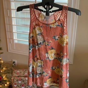 Torrid peach flower tank sz 00